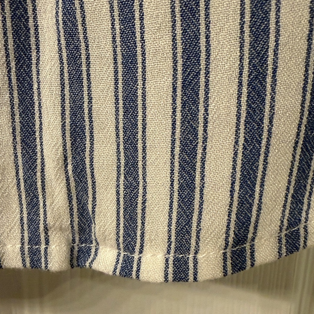 Maurices Blue and White Striped Button-Down Shirt - Picture 9 of 10